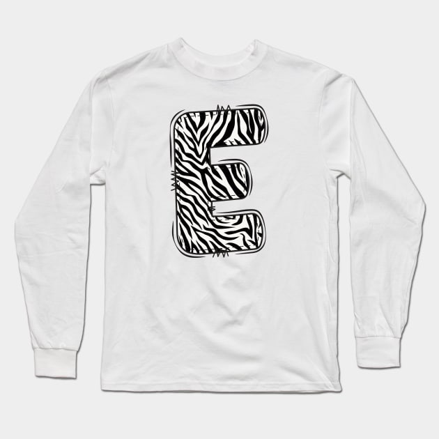 Zebra Letter E Long Sleeve T-Shirt by Xtian Dela ✅